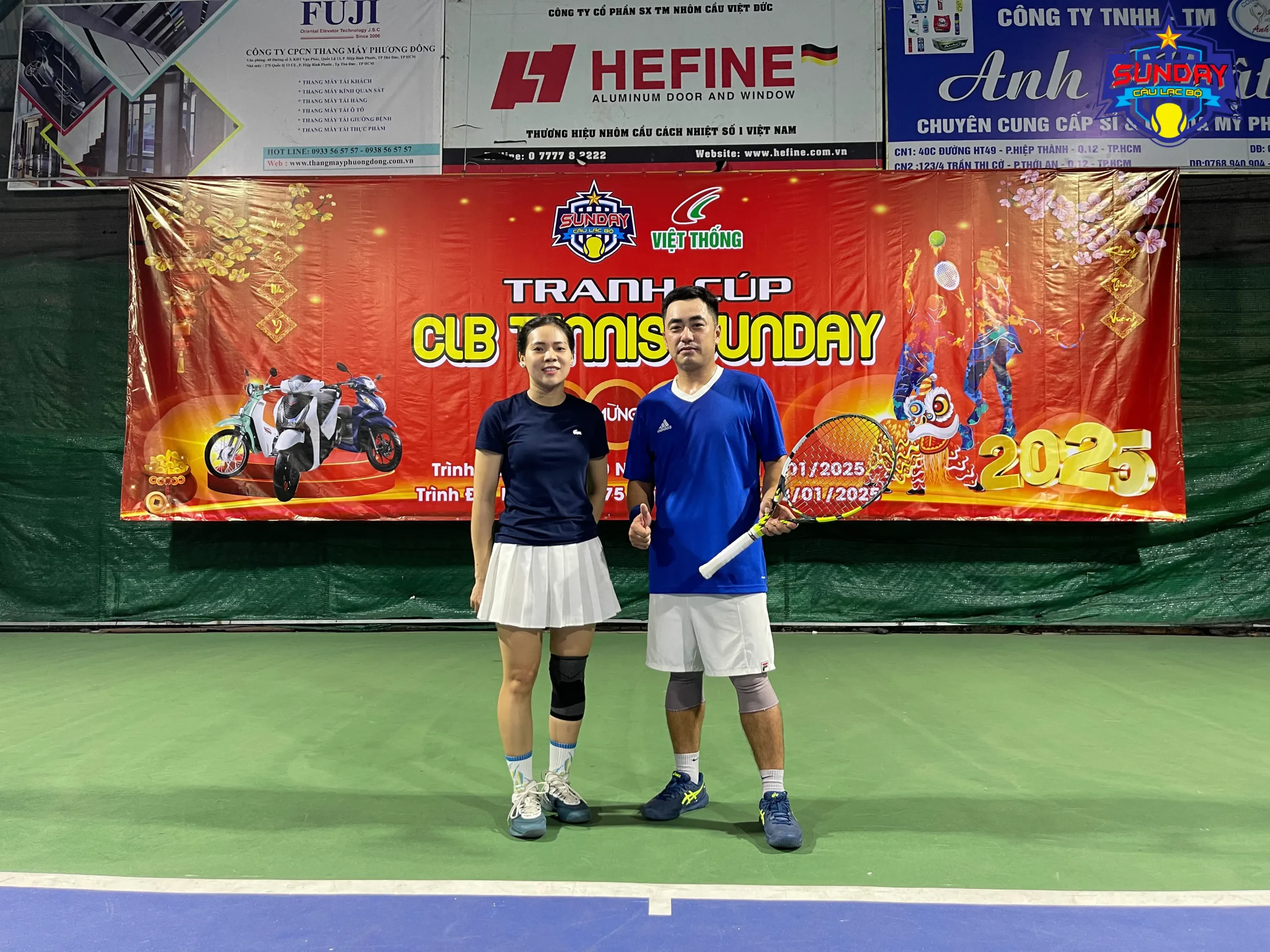 Giải tranh cup CLB TENNIS SUNDAY Chúc Mừng Năm Mới ngày 17-01-2025
