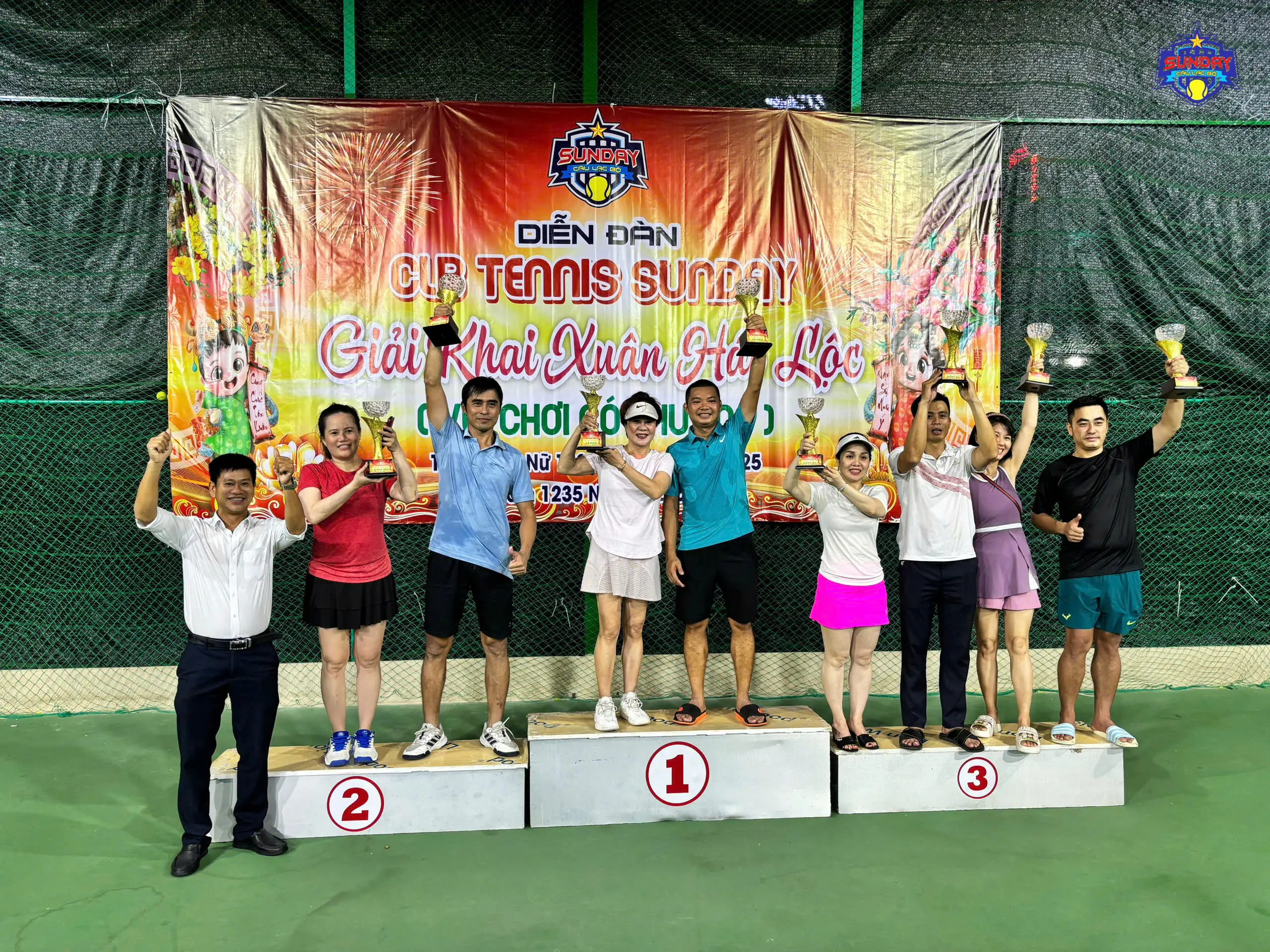 Hình ảnh giải tennis “khai xuân hái lộc” diễn ra ngày 21 tháng 02 năm 2025