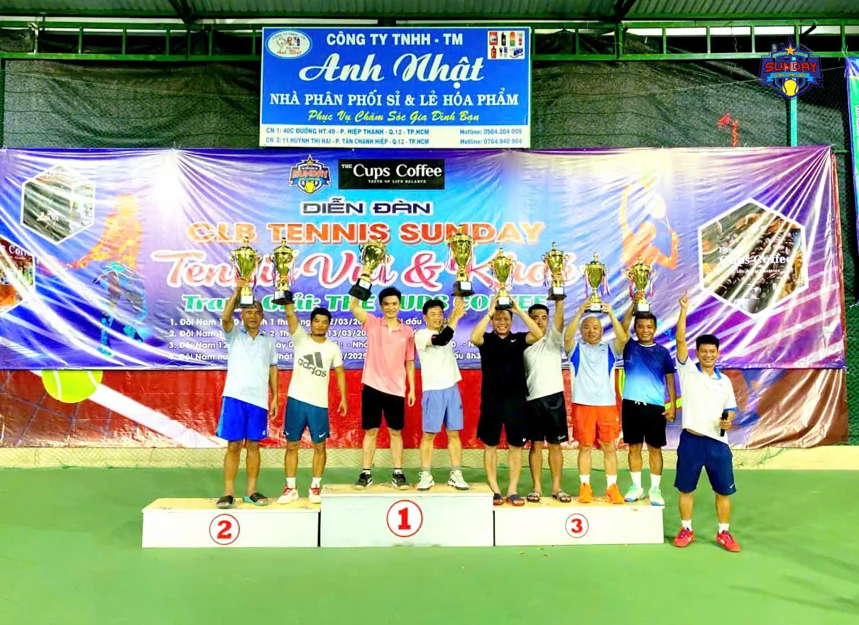 Giải tennis vui và khỏe cập đôi vô địch ngày 13th03nam2025