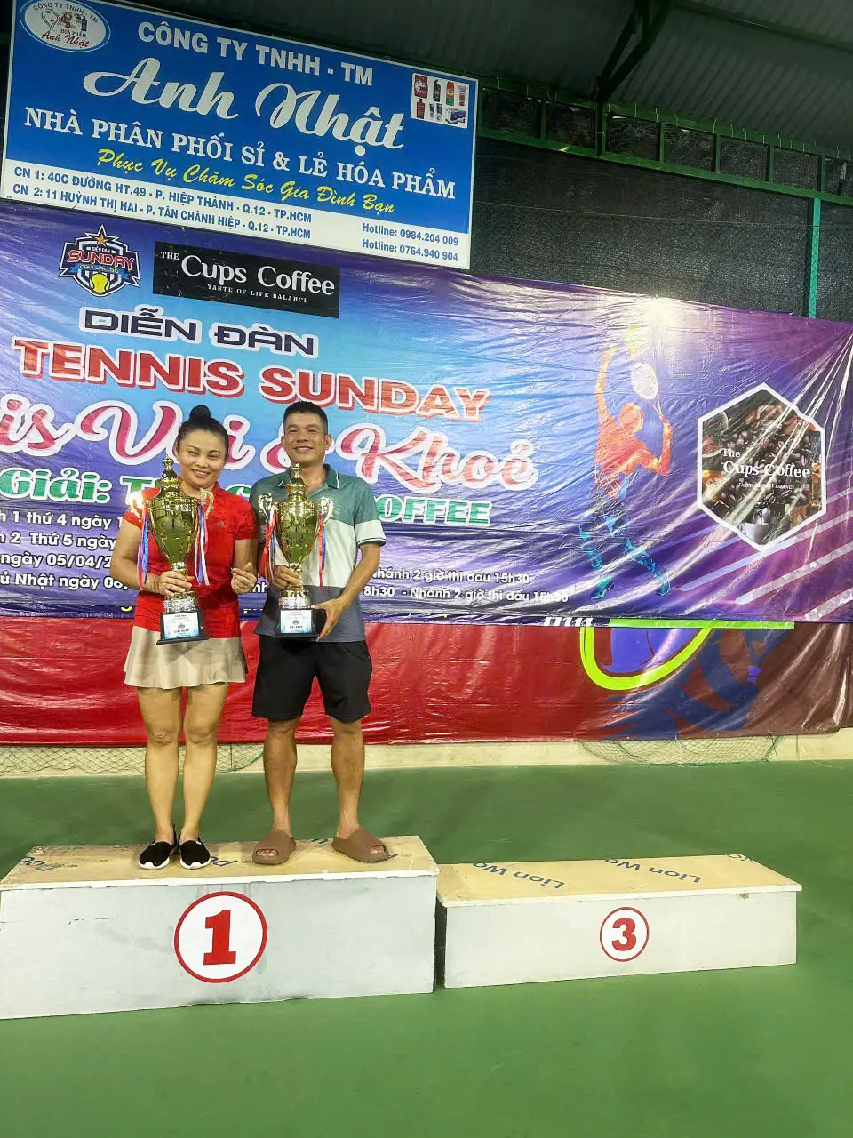 Giải tennis vui và khỏe cập đôi vô địch ngày 06th04nam2025
